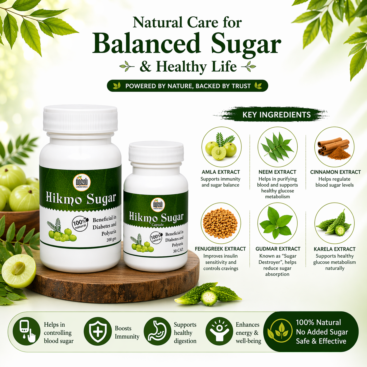 Hikmo Sugar – Ayurvedic Herbal Wellness Support.